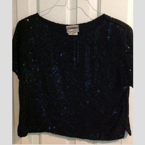 Shimmer New York Sequined Top  - M